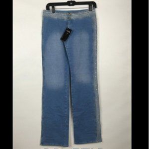 Gang Rio Blue Flare Jeans w Crystals  New w Tags